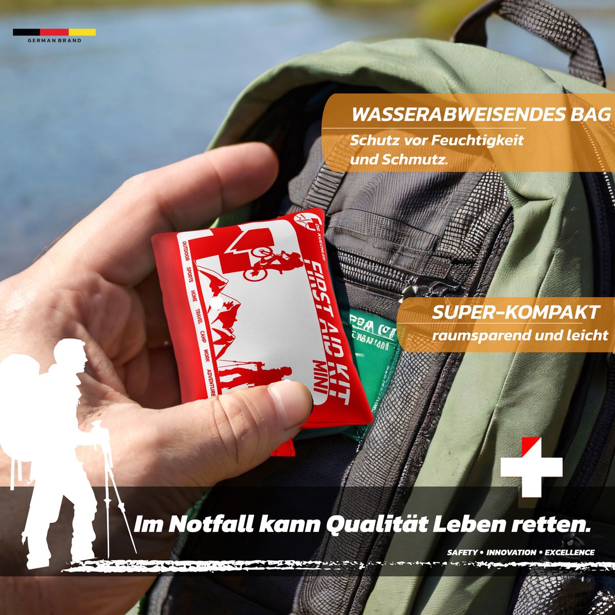 Dr. Kuechler Mini Erste Hilfe Set – 15x10x3 cm, klein und leicht