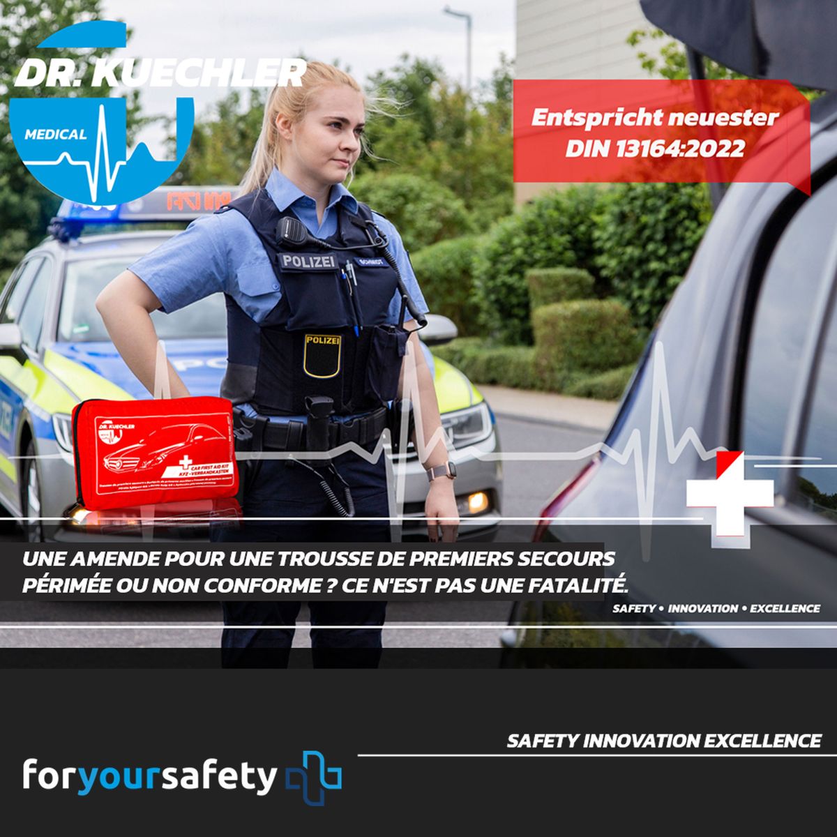 Qualitäts- KFZ Verbandstasche, Auto, PKW Verbandskasten 2023