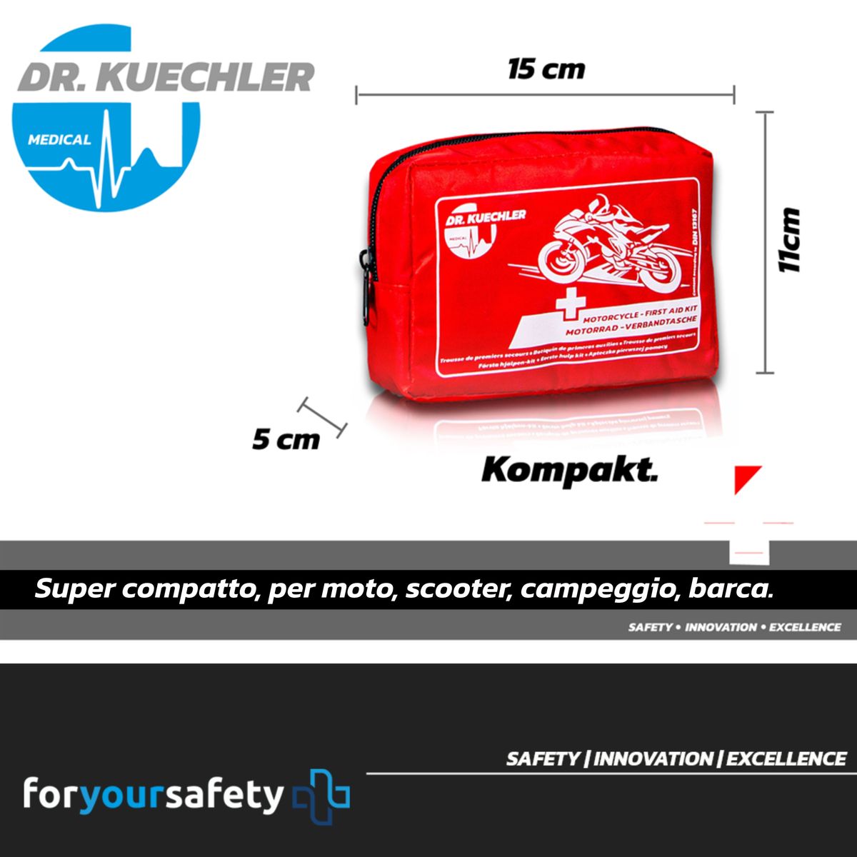 DR. KUECHLER MEDICAL Motorrad Verbandtasche DIN 13167 Mini