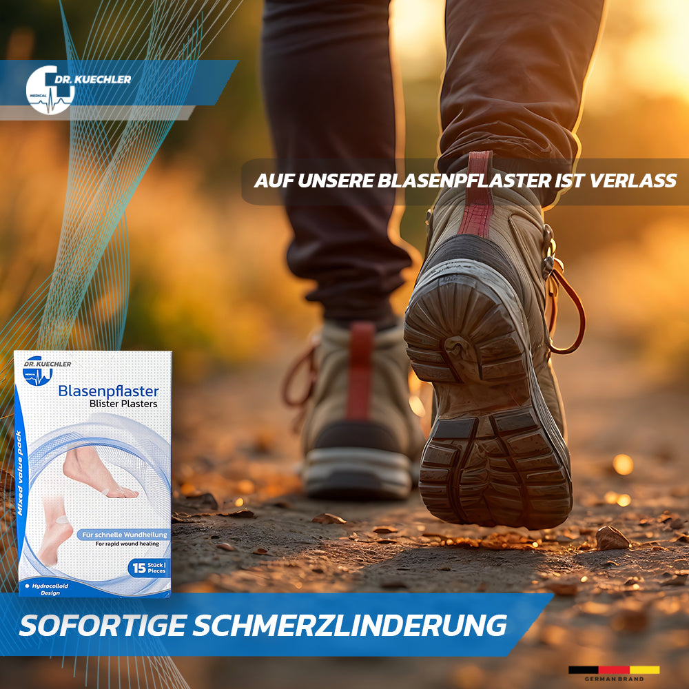 Dr.Kuechler Medical 15 Stück Hydrocolloid Blasenpflaster 3 verschiedene Größen