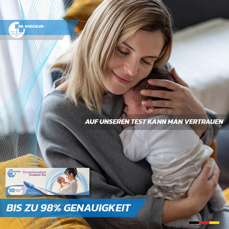 Dr. Kuechler Medical Ovulationstest 10 Stück - Extrem Sensibler LH Schnelltest 10 Miu für Kinderwunsch und fruchtbare Tage - Eisprungtest für Frauen, Ergebnis in 5-10 Minuten