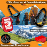 Outdoor Premium Erste-Hilfe-Set PRO -35 Teile inkl. Kompass, Pfeife
