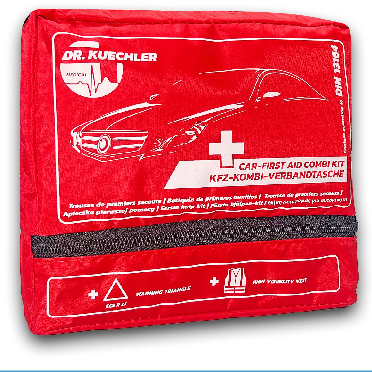 Dr. Kuechler Medical KFZ Verbandtasche Auto DIN 13164 Warndreieck Warnweste