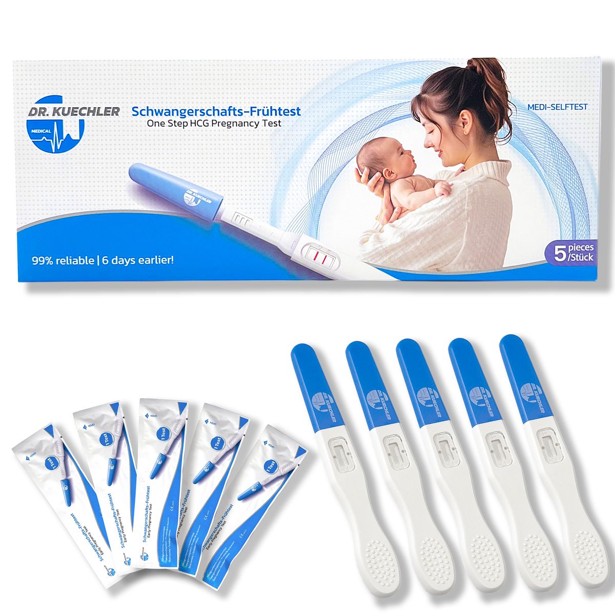 Dr Kuechler Medical Schwangerschaftstest Frühtest Mit 10 Miu Hoher Empfindlichkeit